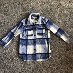 Sebby Women's Plaid‎ Lined Oversized Jacket Size S